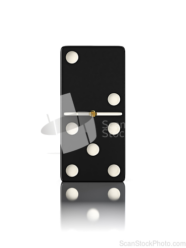 Image of Domino game bone close up isolated