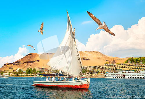 Image of Sailboat in Aswan city