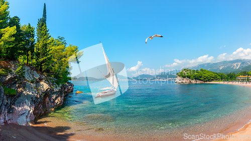 Image of Sailboat on the coast