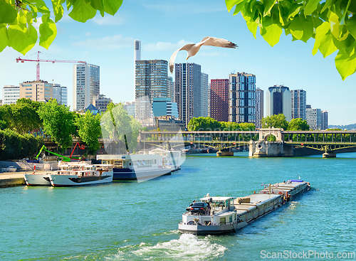 Image of Seine river in Paris at day