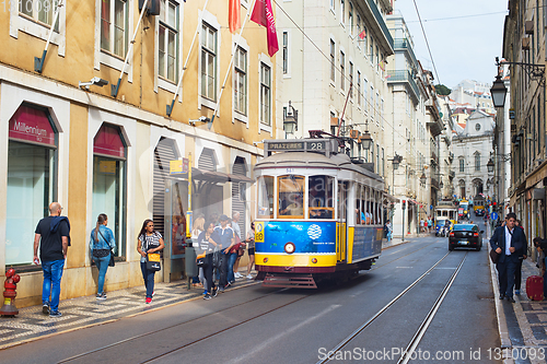 Image of Tram Lisbon Old Town street