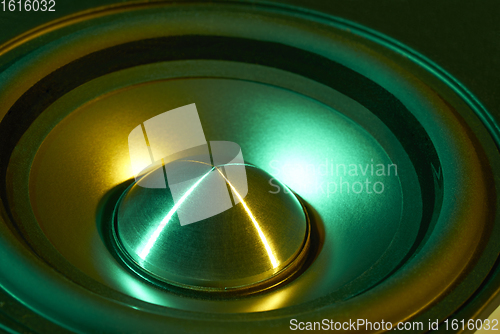 Image of colorful loudspeaker detail