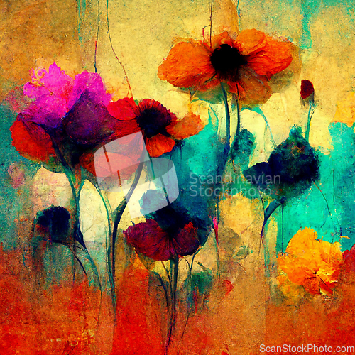 Image of Watercolor art background. Digital generated wallpaper design wi