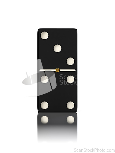 Image of Domino game bone close up isolated