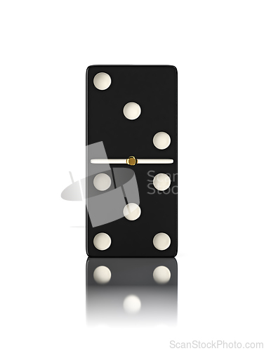 Image of Domino game bone close up isolated