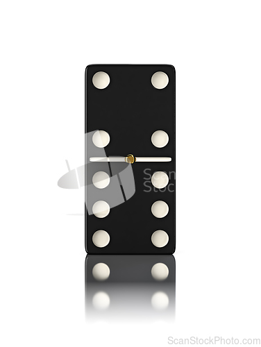 Image of Domino game bone close up isolated