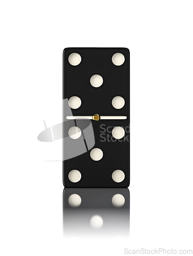 Image of Domino game bone close up isolated