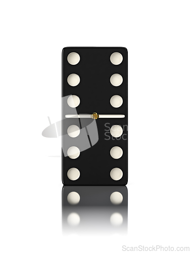 Image of Domino game bone close up isolated