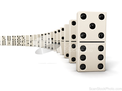 Image of Row of dominoes