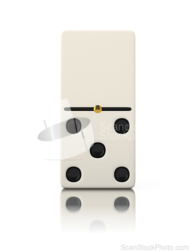 Image of Domino game bone close up isolated