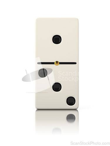 Image of Domino game bone close up isolated