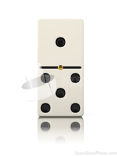 Image of Domino game bone close up isolated