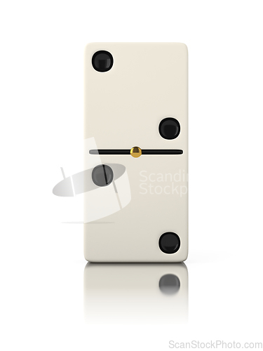 Image of Domino game bone close up isolated