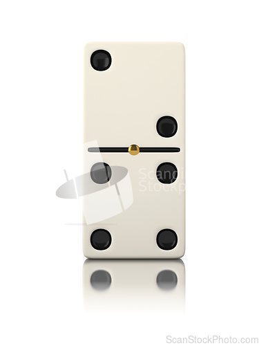 Image of Domino game bone close up isolated