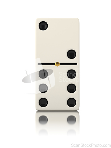 Image of Domino game bone close up isolated