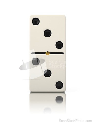 Image of Domino game bone close up isolated