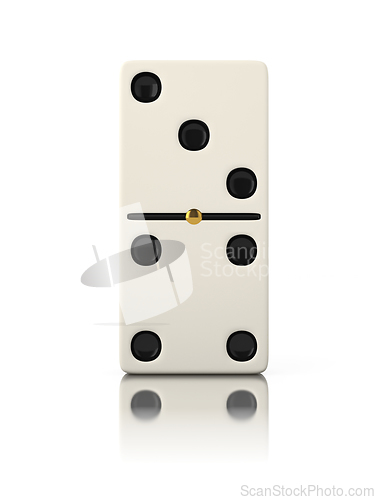 Image of Domino game bone close up isolated