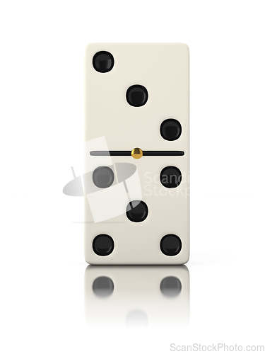 Image of Domino game bone close up isolated