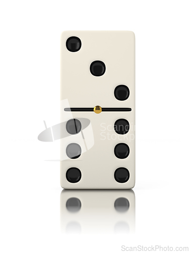 Image of Domino game bone close up isolated