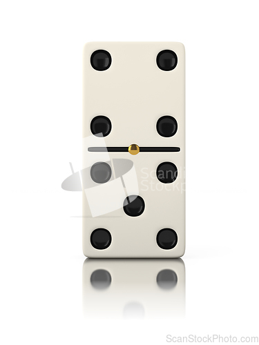 Image of Domino game bone close up isolated