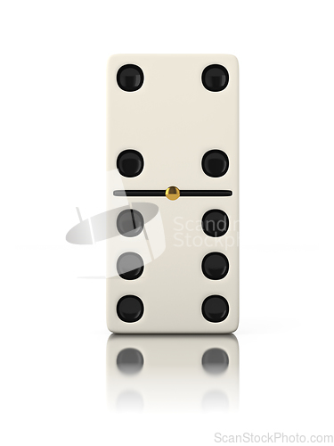 Image of Domino game bone close up isolated