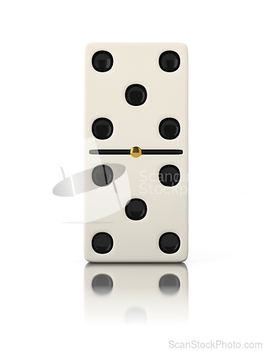 Image of Domino game bone close up isolated