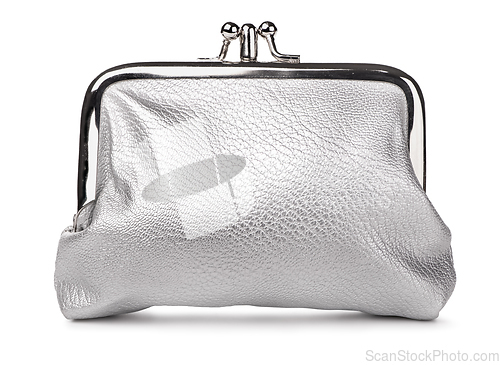 Image of Silver leather purse