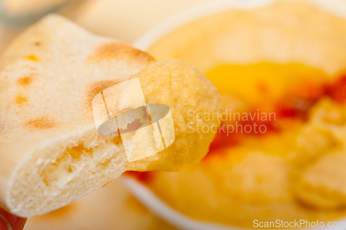 Image of Hummus with pita bread