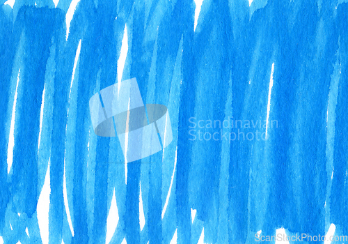 Image of Abstract bright blue and white hand drawn background