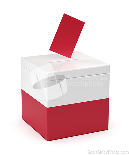 Image of Ballot box with the flag of Poland