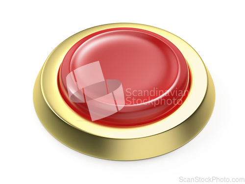 Image of Red button with golden border