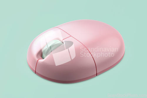 Image of Simple pink computer mouse