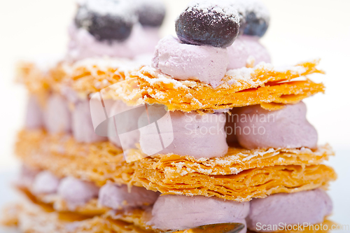 Image of napoleon blueberry cake dessert