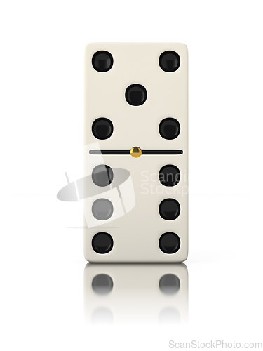 Image of Domino game bone close up isolated