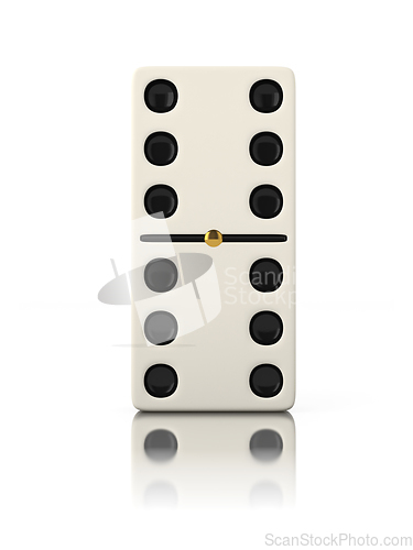 Image of Domino game bone close up isolated