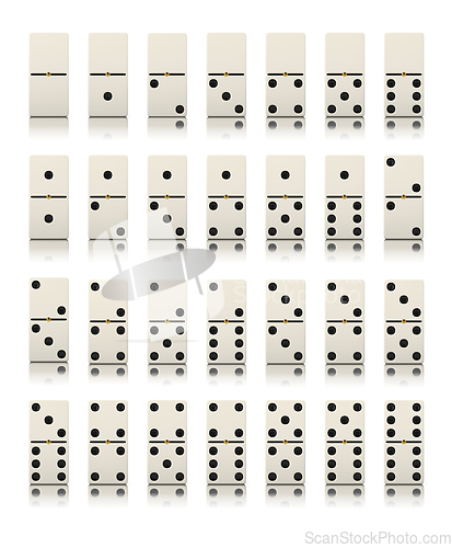 Image of Domino game set isolated