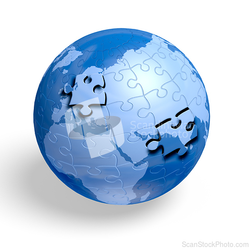 Image of Earth jigsaw puzzle globe