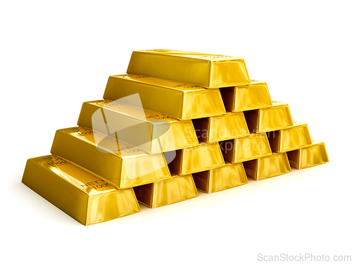 Image of Gold bars pyramid