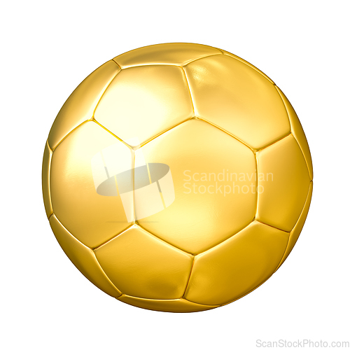 Image of Golden soccer ball isolated