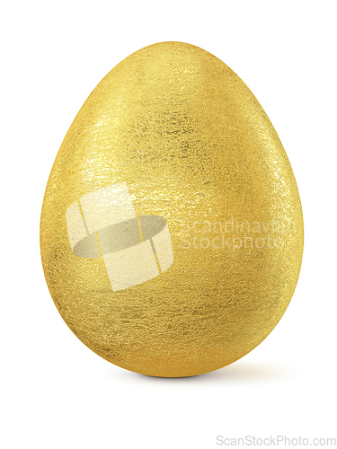 Image of Golden Easter egg isolated