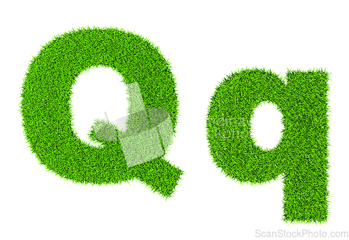 Image of Grass letter Q