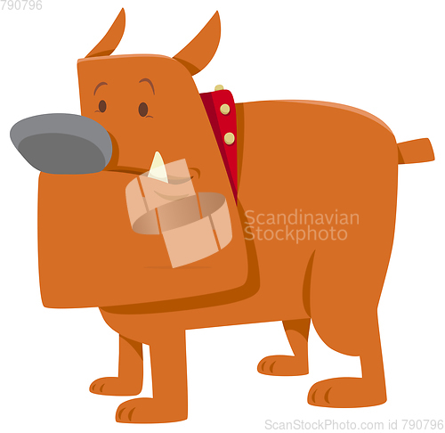 Image of funny bulldog dog cartoon