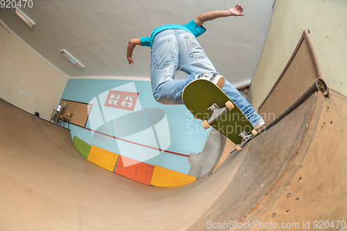 Image of Skateboarder performing a trick