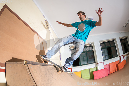 Image of Skateboarder performing a trick