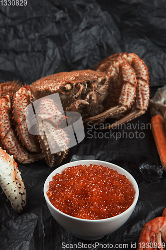 Image of Set of fresh seafood