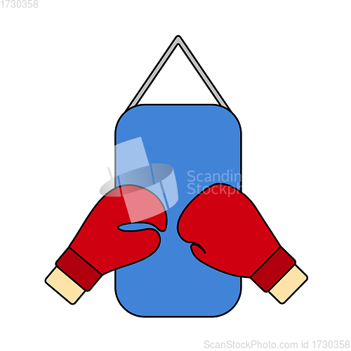 Image of Icon Of Boxing Pear And Gloves