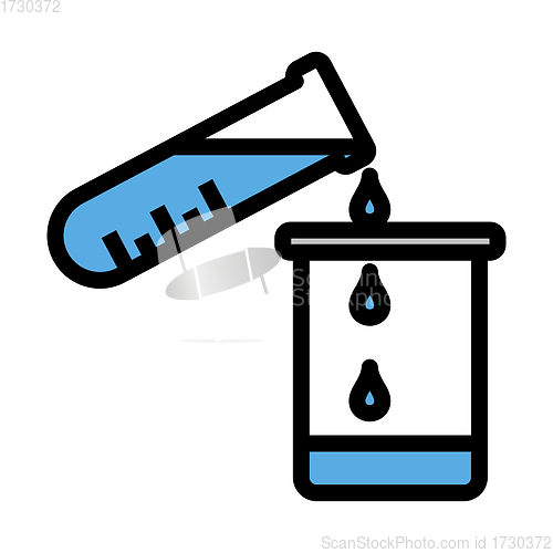 Image of Icon Of Chemistry Beaker Pour Liquid In Flask