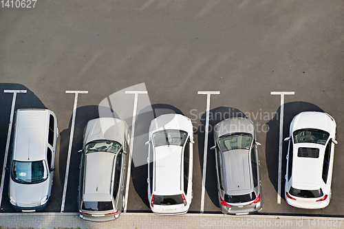 Image of Car park, aerial view