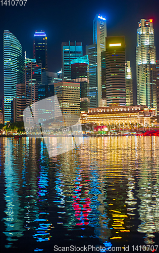 Image of Singapore downtown ar night