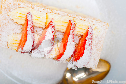 Image of napoleon strawberry cake dessert